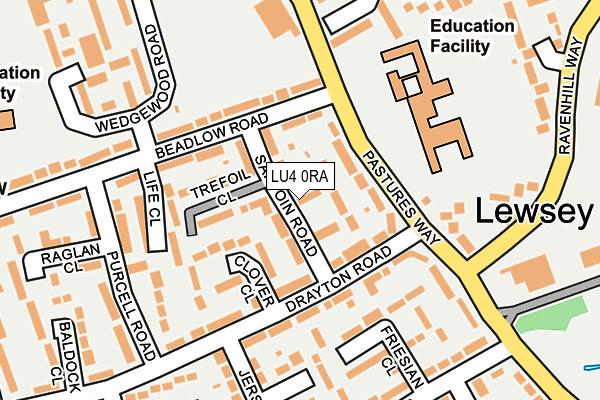 LU4 0RA map - OS OpenMap – Local (Ordnance Survey)