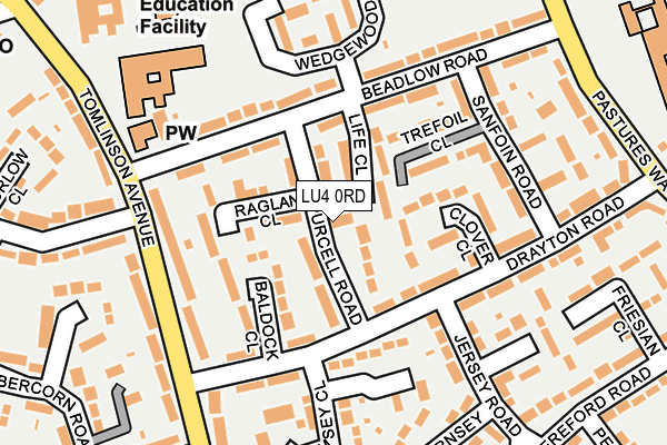 LU4 0RD map - OS OpenMap – Local (Ordnance Survey)