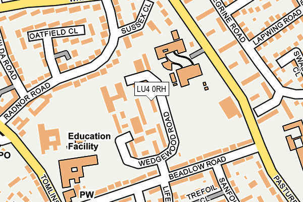 LU4 0RH map - OS OpenMap – Local (Ordnance Survey)