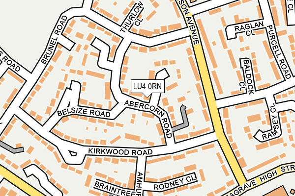 LU4 0RN map - OS OpenMap – Local (Ordnance Survey)