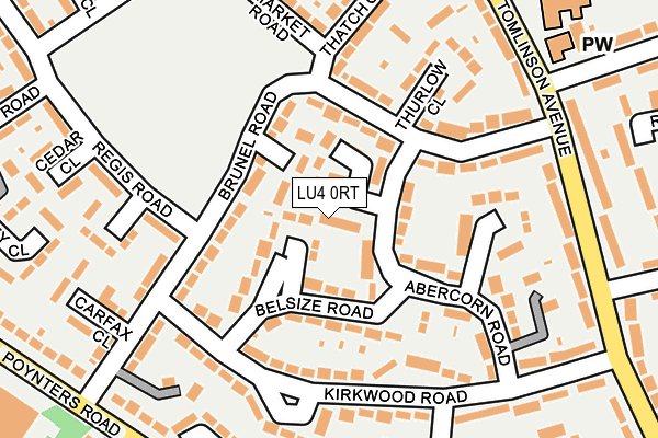 LU4 0RT map - OS OpenMap – Local (Ordnance Survey)