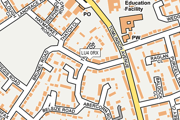 LU4 0RX map - OS OpenMap – Local (Ordnance Survey)