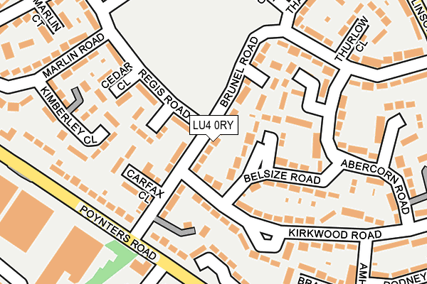 LU4 0RY map - OS OpenMap – Local (Ordnance Survey)
