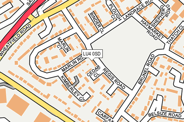LU4 0SD map - OS OpenMap – Local (Ordnance Survey)