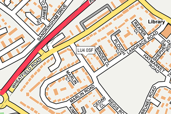 LU4 0SF map - OS OpenMap – Local (Ordnance Survey)