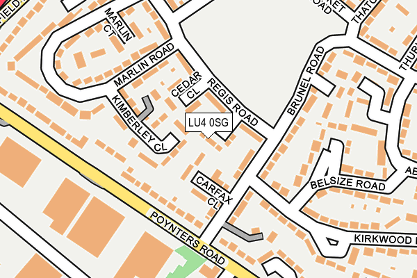 LU4 0SG map - OS OpenMap – Local (Ordnance Survey)