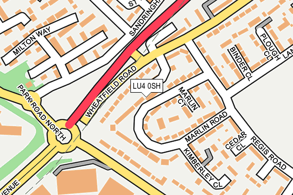 LU4 0SH map - OS OpenMap – Local (Ordnance Survey)