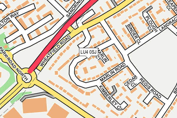 LU4 0SJ map - OS OpenMap – Local (Ordnance Survey)