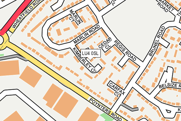 LU4 0SL map - OS OpenMap – Local (Ordnance Survey)