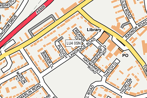 LU4 0SN map - OS OpenMap – Local (Ordnance Survey)