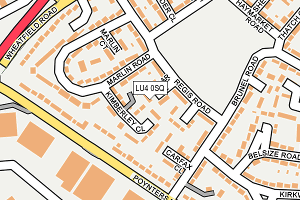 LU4 0SQ map - OS OpenMap – Local (Ordnance Survey)