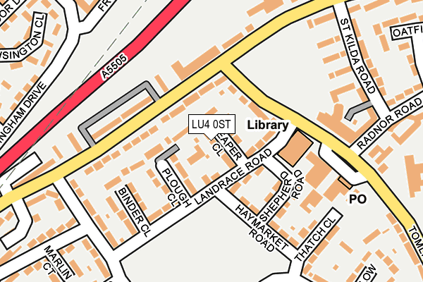 LU4 0ST map - OS OpenMap – Local (Ordnance Survey)