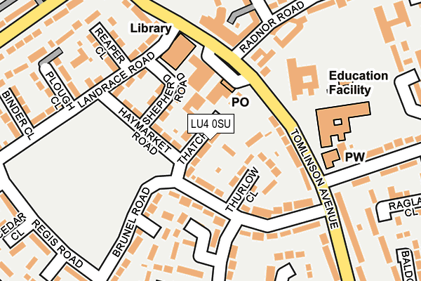 LU4 0SU map - OS OpenMap – Local (Ordnance Survey)
