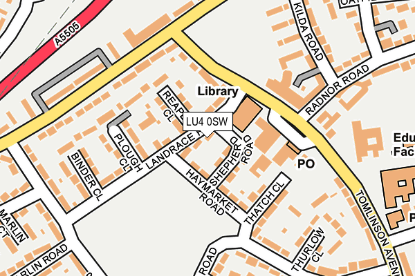 LU4 0SW map - OS OpenMap – Local (Ordnance Survey)
