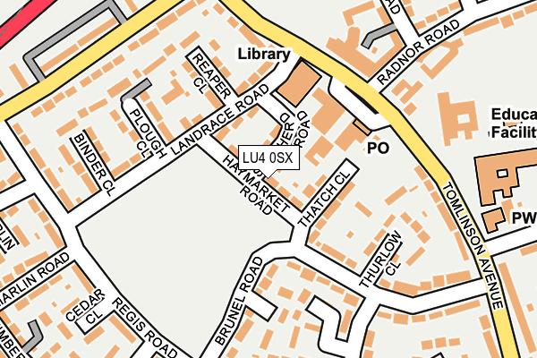 LU4 0SX map - OS OpenMap – Local (Ordnance Survey)