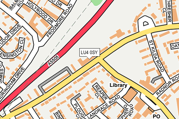 LU4 0SY map - OS OpenMap – Local (Ordnance Survey)