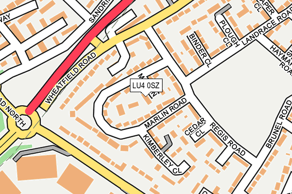 LU4 0SZ map - OS OpenMap – Local (Ordnance Survey)