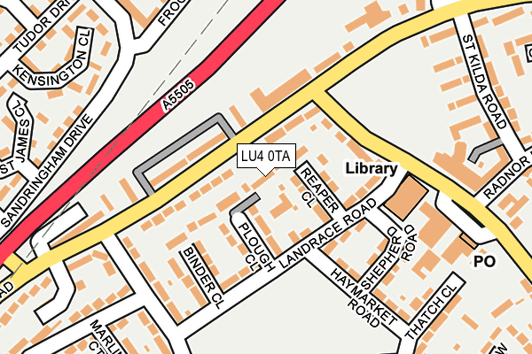 LU4 0TA map - OS OpenMap – Local (Ordnance Survey)