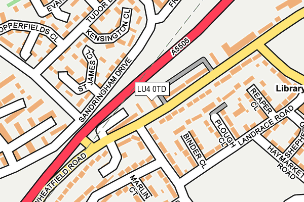 LU4 0TD map - OS OpenMap – Local (Ordnance Survey)