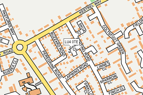 LU4 0TE map - OS OpenMap – Local (Ordnance Survey)