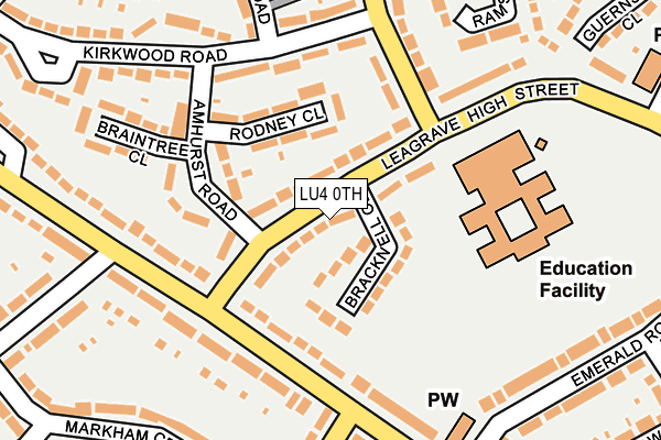 LU4 0TH map - OS OpenMap – Local (Ordnance Survey)