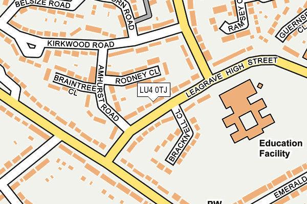 LU4 0TJ map - OS OpenMap – Local (Ordnance Survey)
