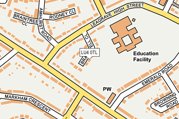 LU4 0TL map - OS OpenMap – Local (Ordnance Survey)