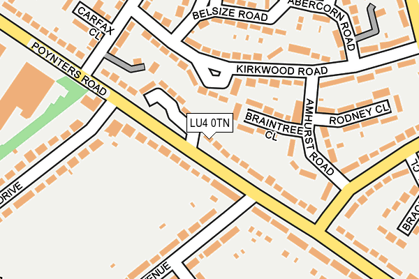 LU4 0TN map - OS OpenMap – Local (Ordnance Survey)