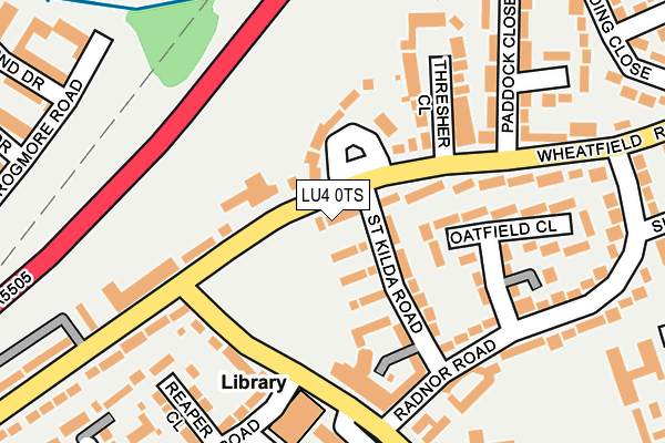 LU4 0TS map - OS OpenMap – Local (Ordnance Survey)