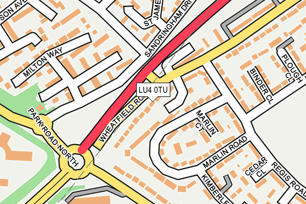 LU4 0TU map - OS OpenMap – Local (Ordnance Survey)