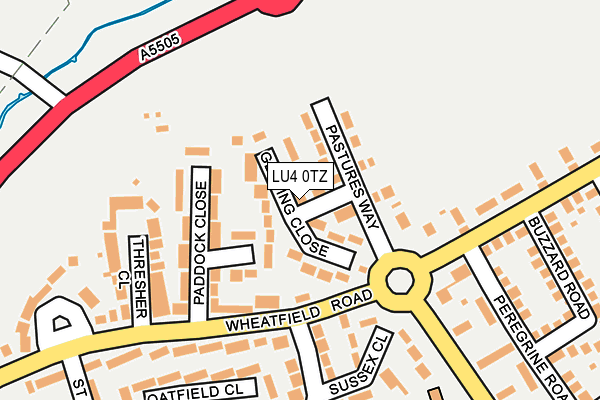 LU4 0TZ map - OS OpenMap – Local (Ordnance Survey)