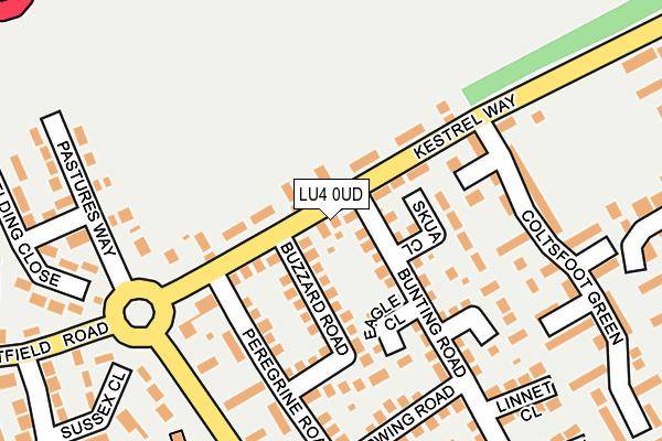 LU4 0UD map - OS OpenMap – Local (Ordnance Survey)