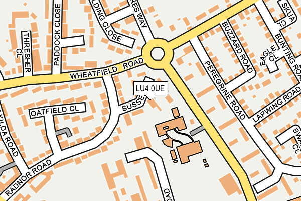LU4 0UE map - OS OpenMap – Local (Ordnance Survey)