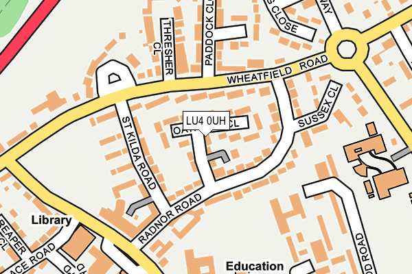 LU4 0UH map - OS OpenMap – Local (Ordnance Survey)