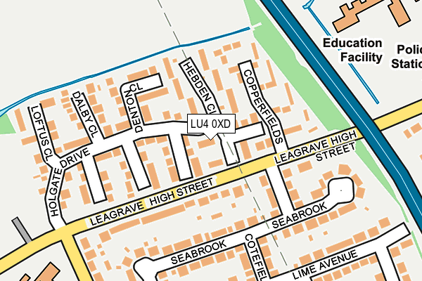 LU4 0XD map - OS OpenMap – Local (Ordnance Survey)