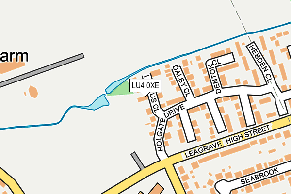 LU4 0XE map - OS OpenMap – Local (Ordnance Survey)