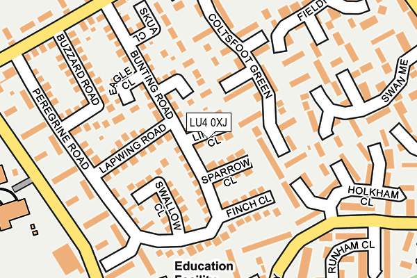 LU4 0XJ map - OS OpenMap – Local (Ordnance Survey)