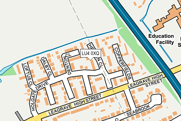 LU4 0XQ map - OS OpenMap – Local (Ordnance Survey)
