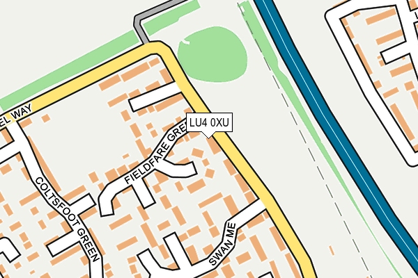 LU4 0XU map - OS OpenMap – Local (Ordnance Survey)