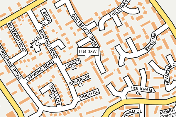 LU4 0XW map - OS OpenMap – Local (Ordnance Survey)