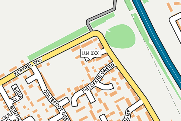 LU4 0XX map - OS OpenMap – Local (Ordnance Survey)