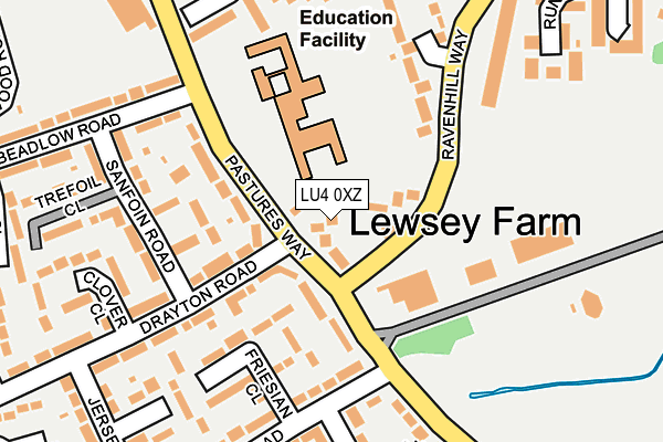 LU4 0XZ map - OS OpenMap – Local (Ordnance Survey)