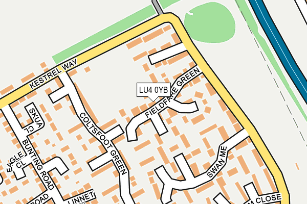 LU4 0YB map - OS OpenMap – Local (Ordnance Survey)