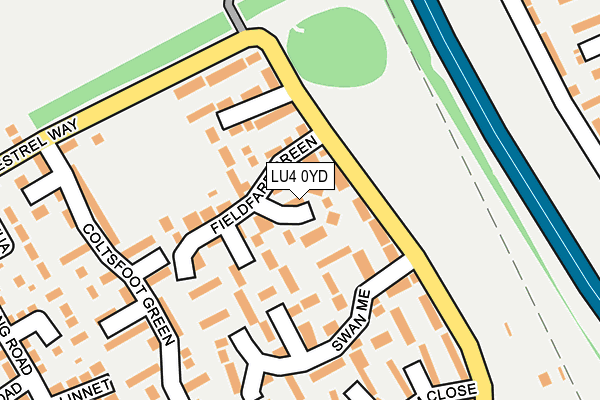 LU4 0YD map - OS OpenMap – Local (Ordnance Survey)