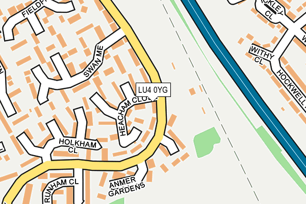 LU4 0YG map - OS OpenMap – Local (Ordnance Survey)