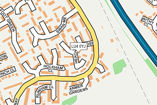 LU4 0YJ map - OS OpenMap – Local (Ordnance Survey)