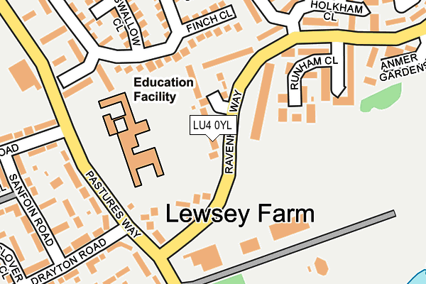 LU4 0YL map - OS OpenMap – Local (Ordnance Survey)