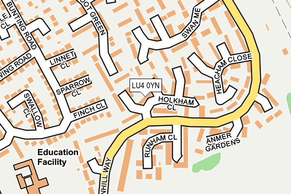 LU4 0YN map - OS OpenMap – Local (Ordnance Survey)