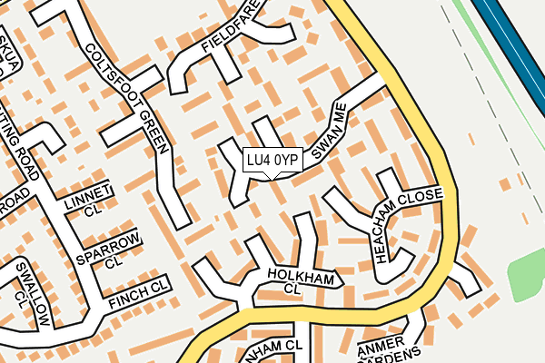 LU4 0YP map - OS OpenMap – Local (Ordnance Survey)