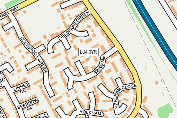 LU4 0YR map - OS OpenMap – Local (Ordnance Survey)